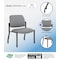 Boss Office Products Patient Guest Armless Chair, Black Steel Frame, Gray Antimicrobial Vinyl, 400 lb Capacity B9595AM-GY-400 - alternate 5